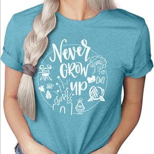 NWOT Disney “Never Grow Up” Shirt - S